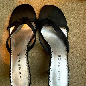 Black heels (small heel, .5 inch ish) rampage. 8.5
